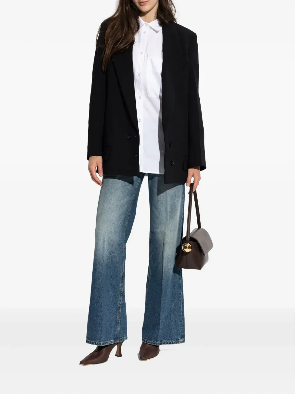 Victoria Beckham ダブルブレスト ピークドラペル ブレザー - 画像2