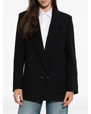 Victoria Beckham ダブルブレスト ピークドラペル ブレザー - サムネイル3