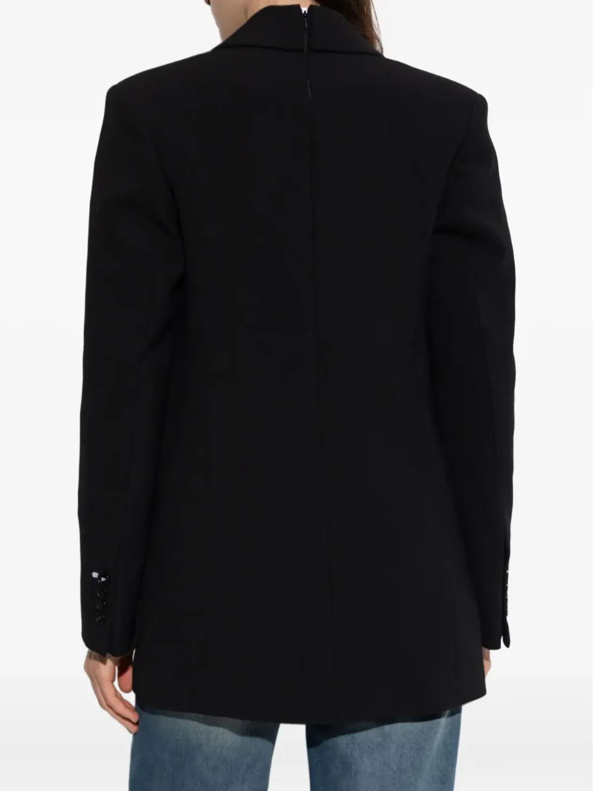 Victoria Beckham ダブルブレスト ピークドラペル ブレザー - 画像4