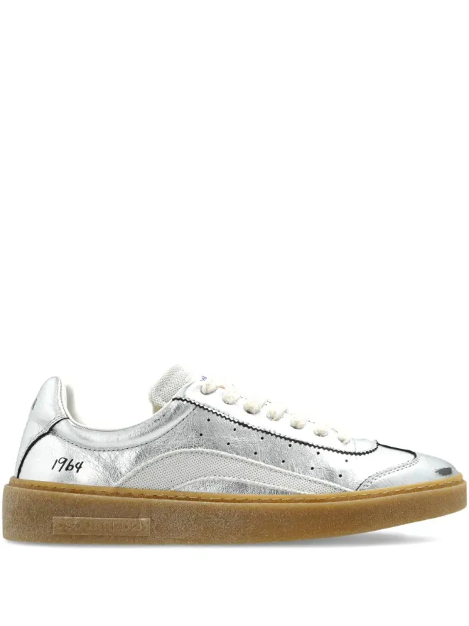 Dsquared2 DSQUARED2 ライダー レースアップ レザー スニーカー - メタリックの商品画像