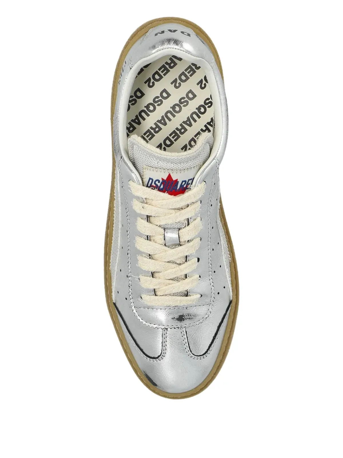 DSQUARED2 ライダー レースアップ レザー スニーカー - メタリック - 画像3