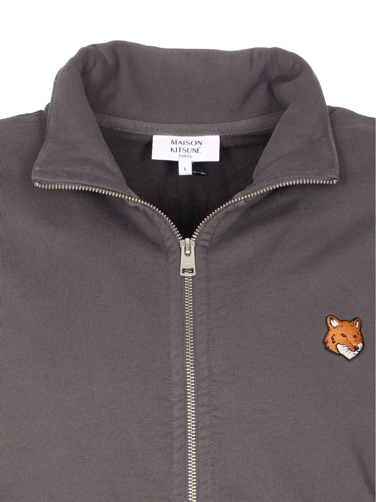 Maison Kitsuné Fox Head ジップアップスウェットシャツ - Grey - 画像4