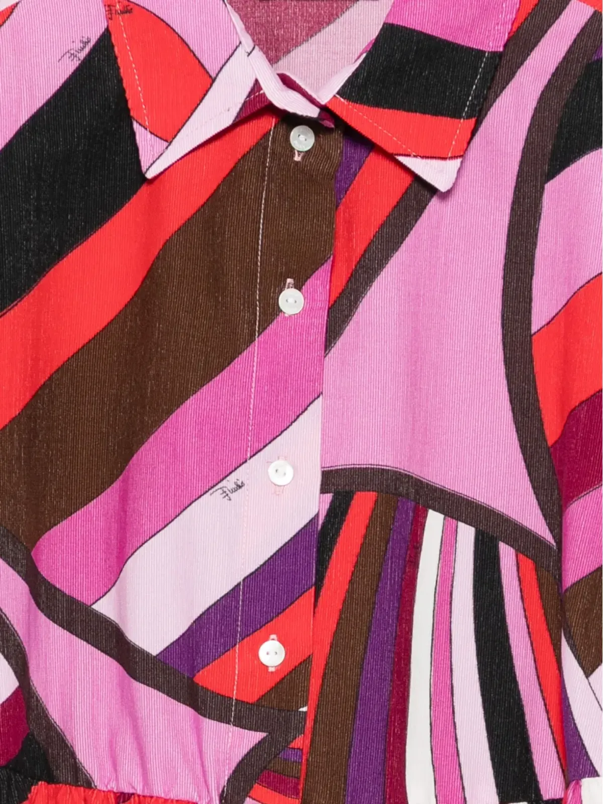 PUCCI Junior 抽象プリント シャツドレス - 画像3