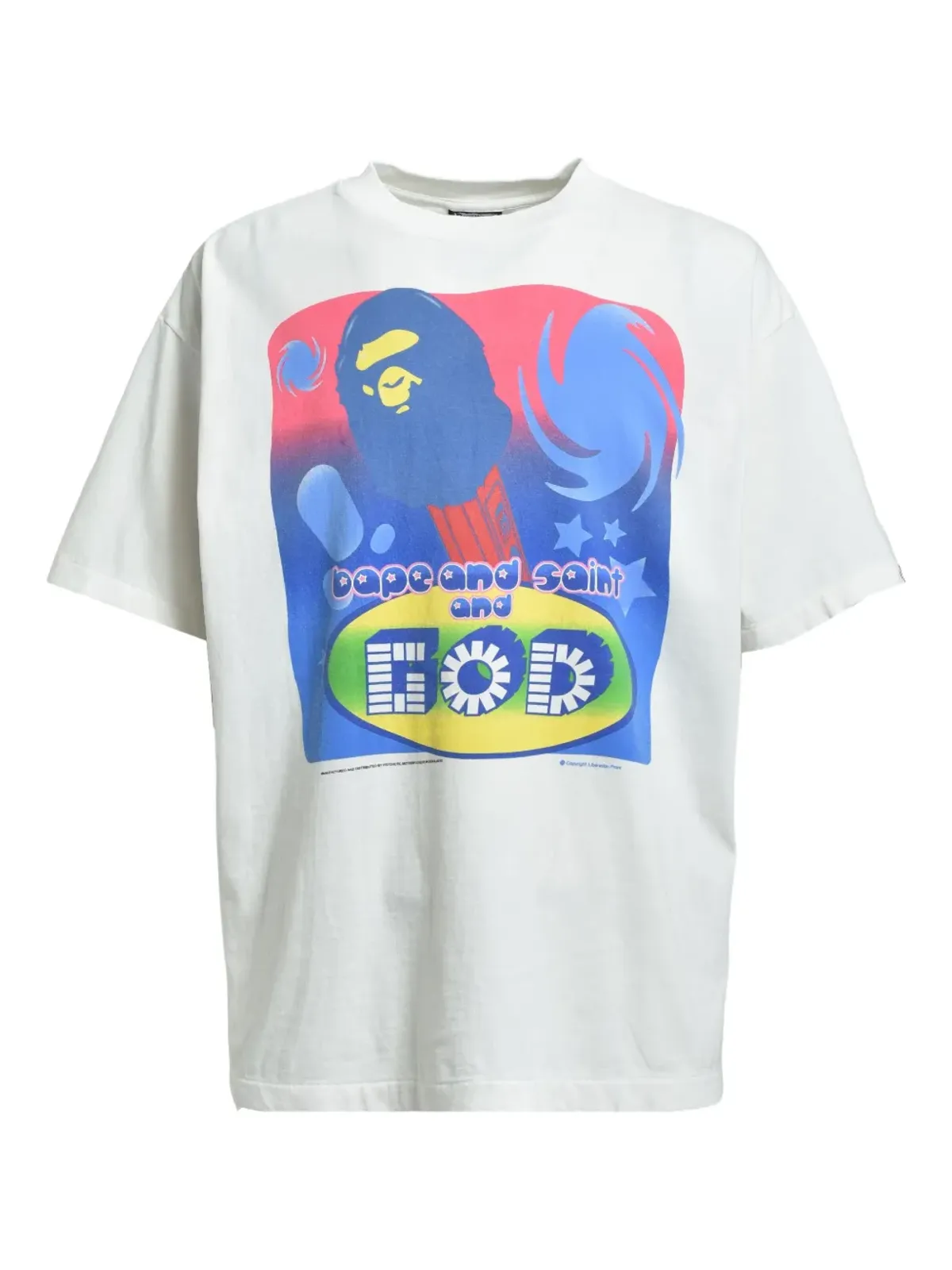 SAINT MXXXXXX x Bape コットン Tシャツ - ホワイト - 画像1