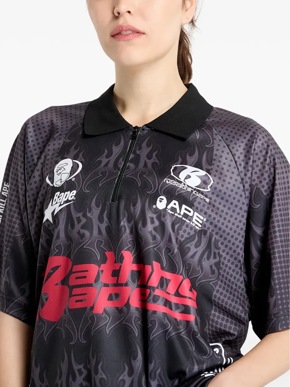 A BATHING APE® 炎プリント Tシャツ - 画像5