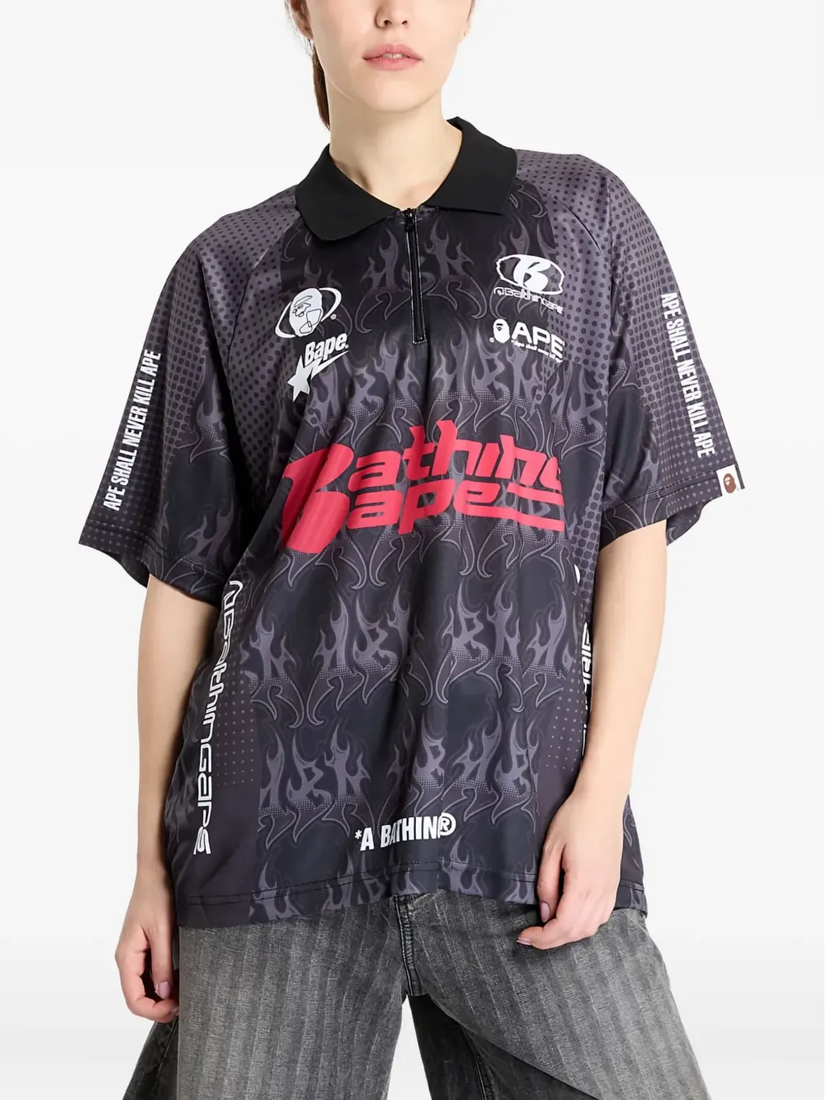 A BATHING APE® 炎プリント Tシャツ - 画像4
