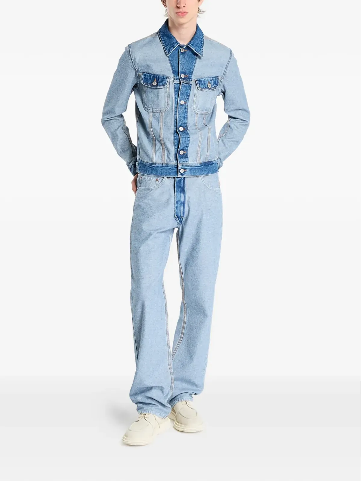 MM6 Maison Margiela フラップポケット付きデニムジャケット - ブルー - 画像2