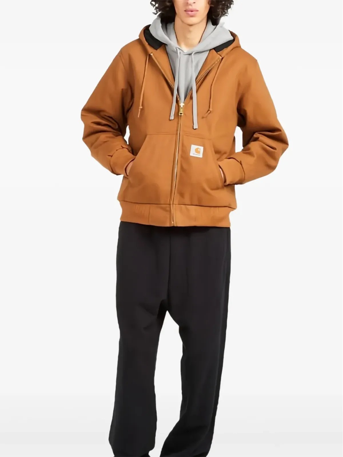 Carhartt WIP ロゴパッチ付きフードジャケット - 画像2