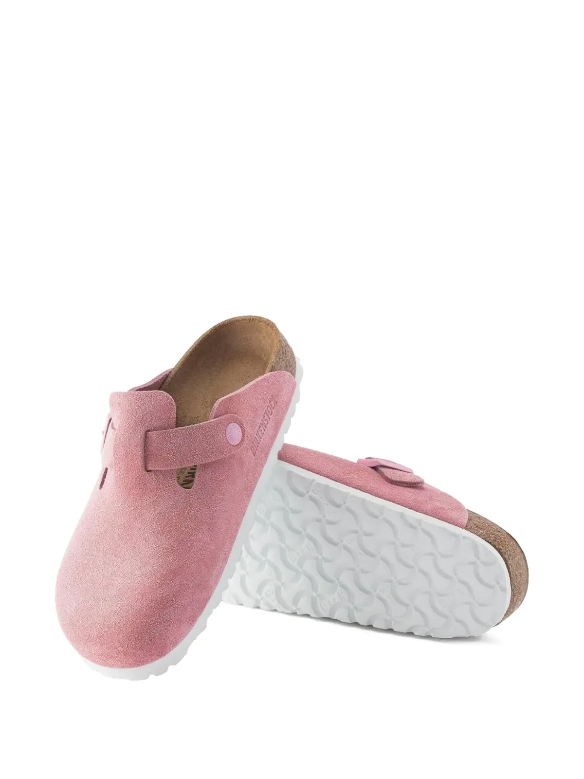 Birkenstock Boston buckle suede mules - Pink - 画像5