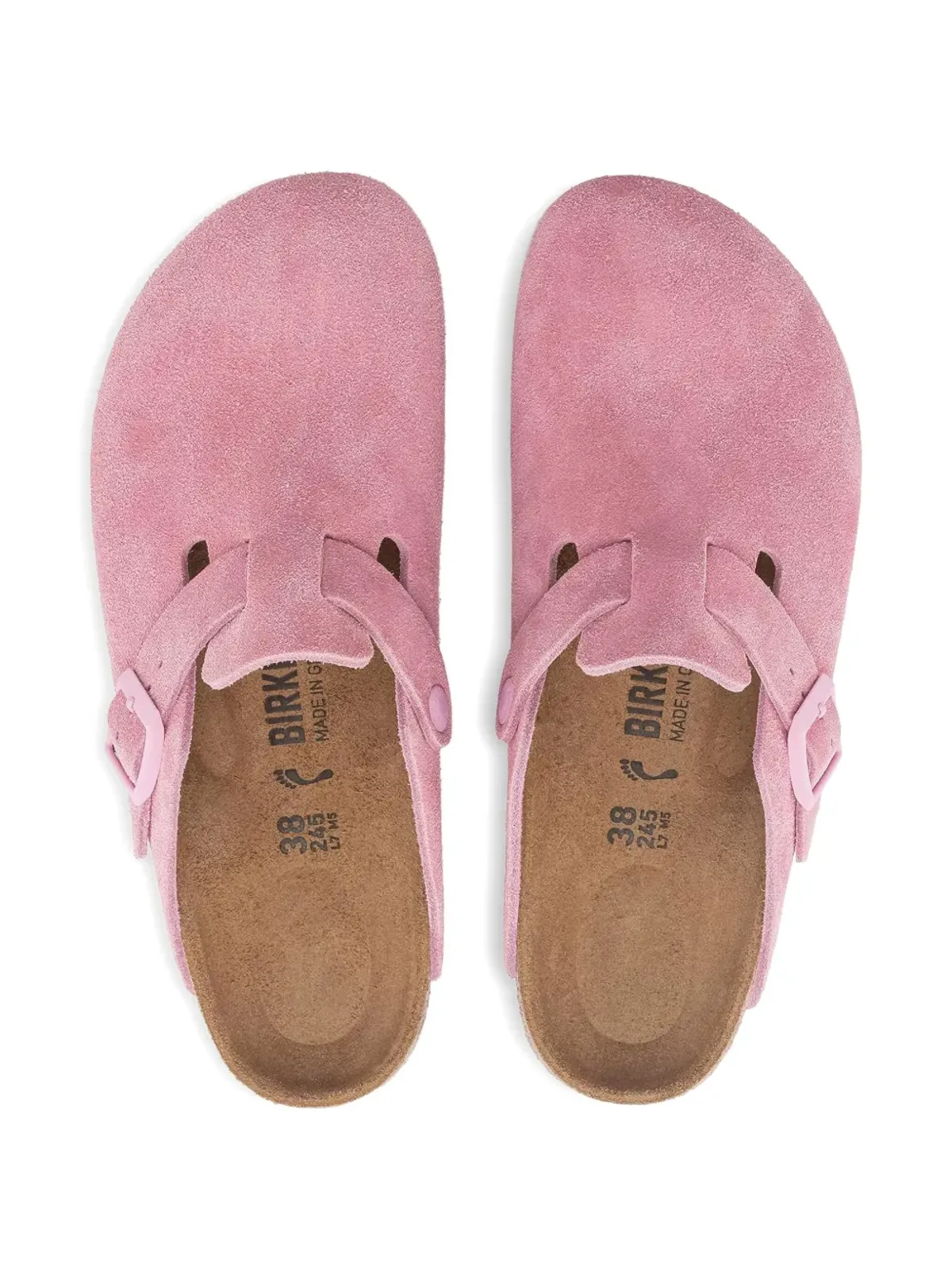 Birkenstock Boston buckle suede mules - Pink - 画像3
