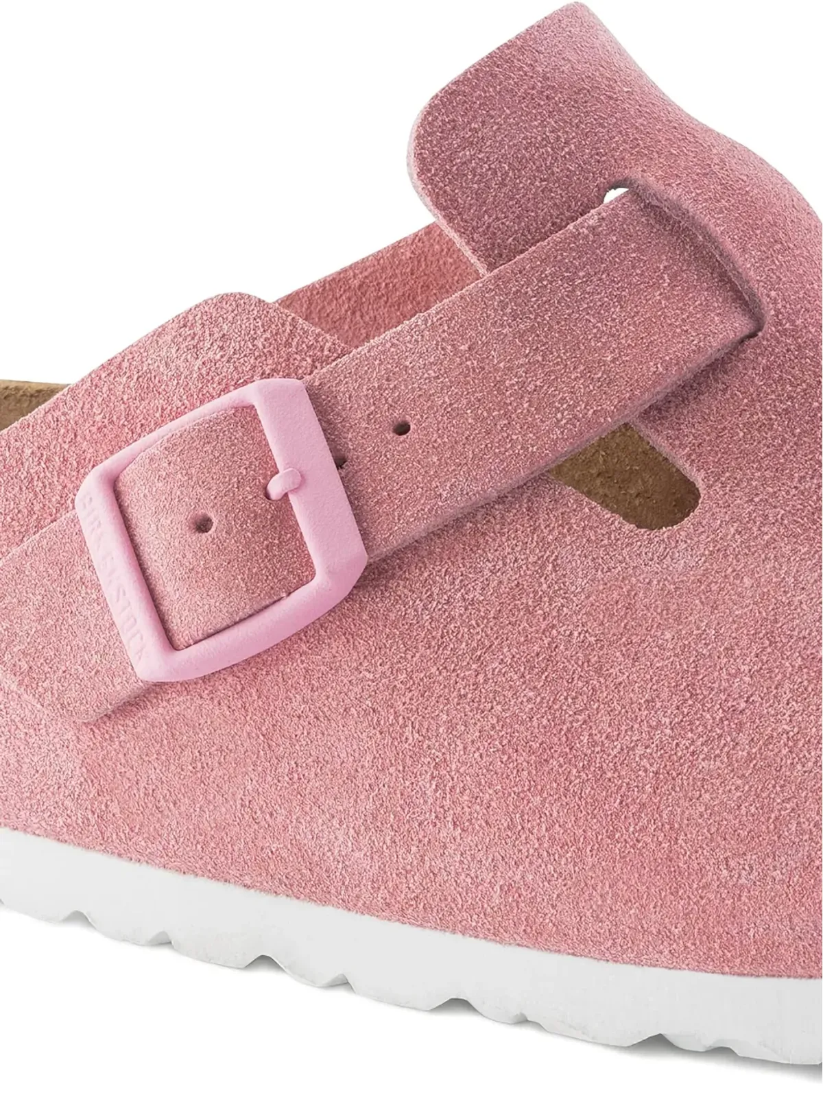Birkenstock Boston buckle suede mules - Pink - 画像4