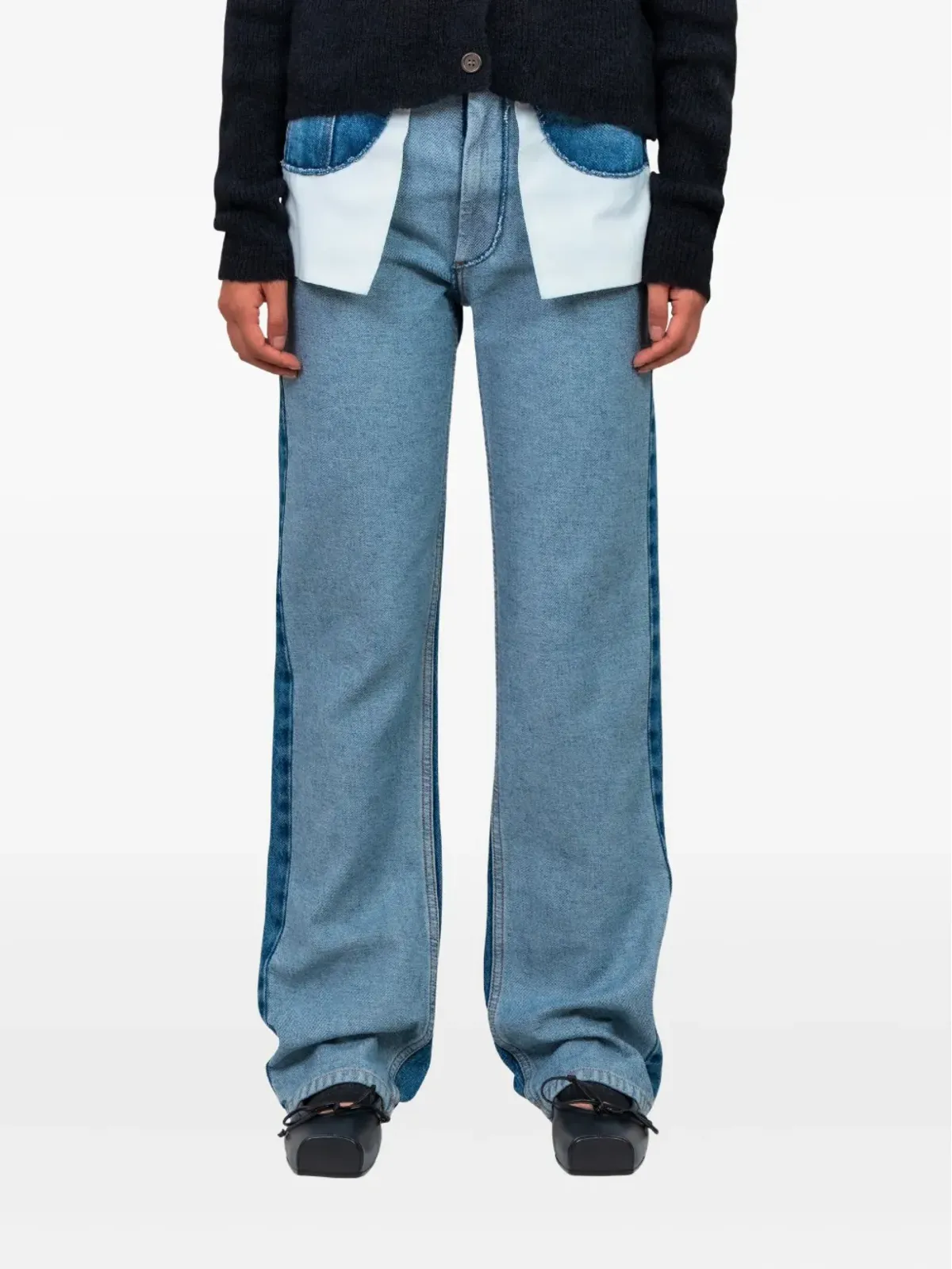 MM6 Maison Margiela パネル・ストレートジーンズ - 画像1