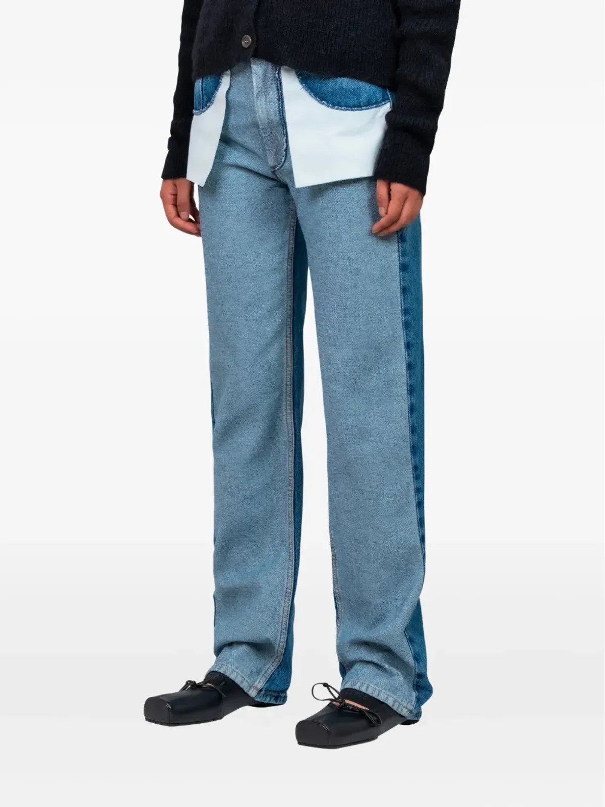 MM6 Maison Margiela パネル・ストレートジーンズ - 画像2