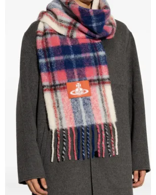 Vivienne Westwood チェック柄フリンジスカーフ - サムネイル4
