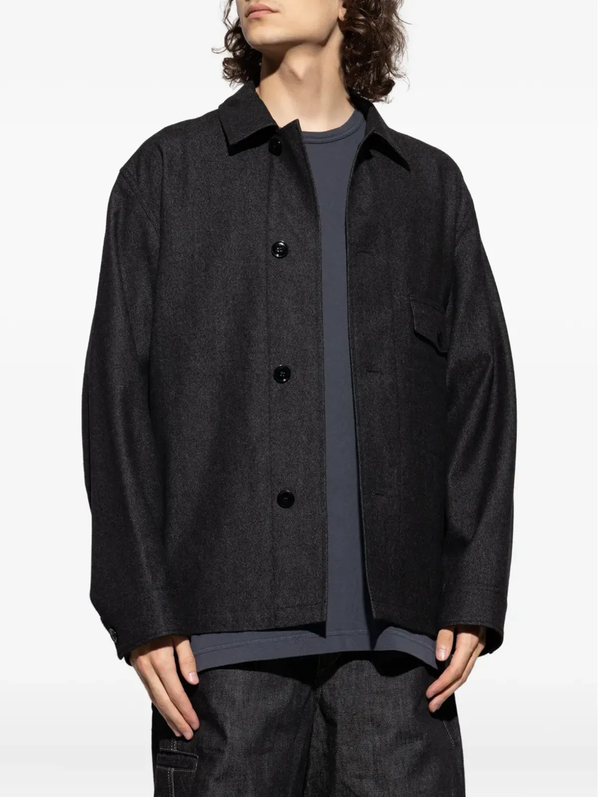 LEMAIRE buttoned pocket jacket - Grey - 画像3