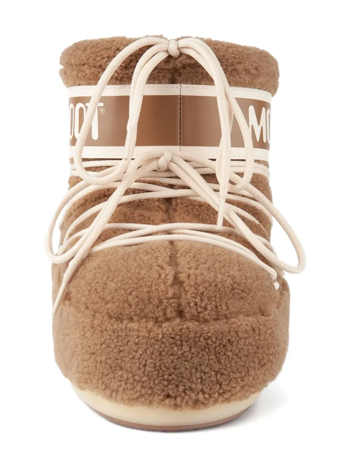 Moon Boot Kids アイコン ロー Camel ロゴ レースアップ ブーツ - 画像3