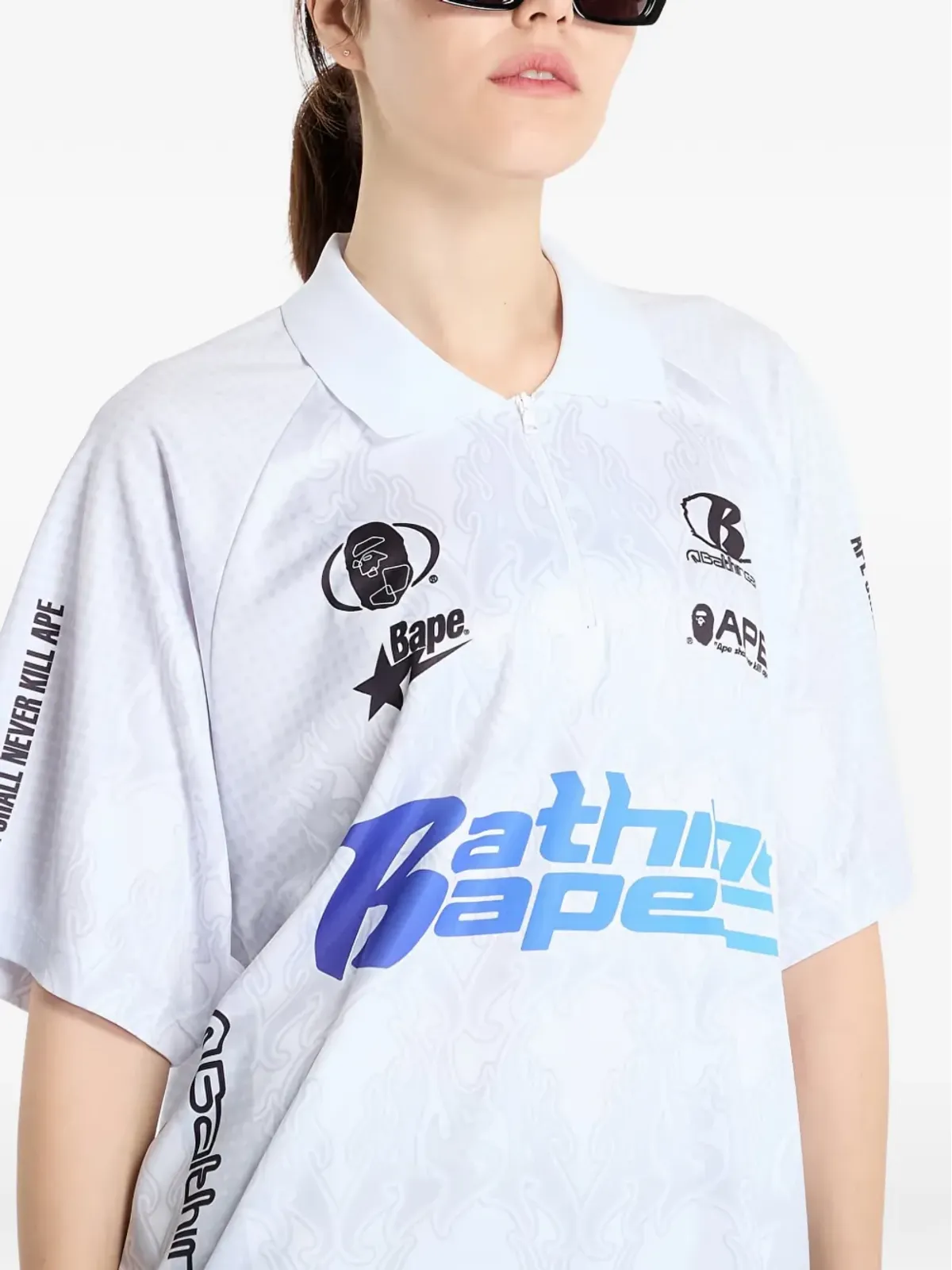 A BATHING APE® 炎プリント半ジップジャージ - 画像5