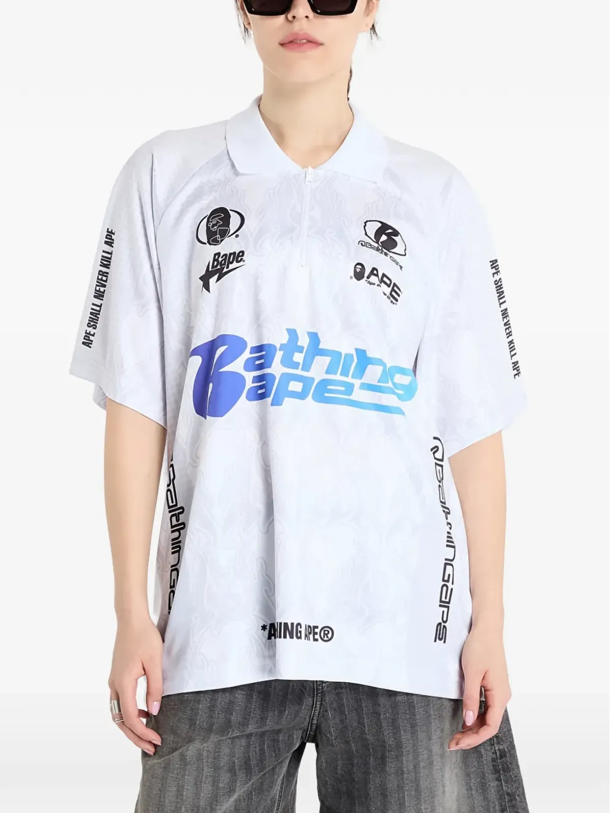 A BATHING APE® 炎プリント半ジップジャージ - 画像3