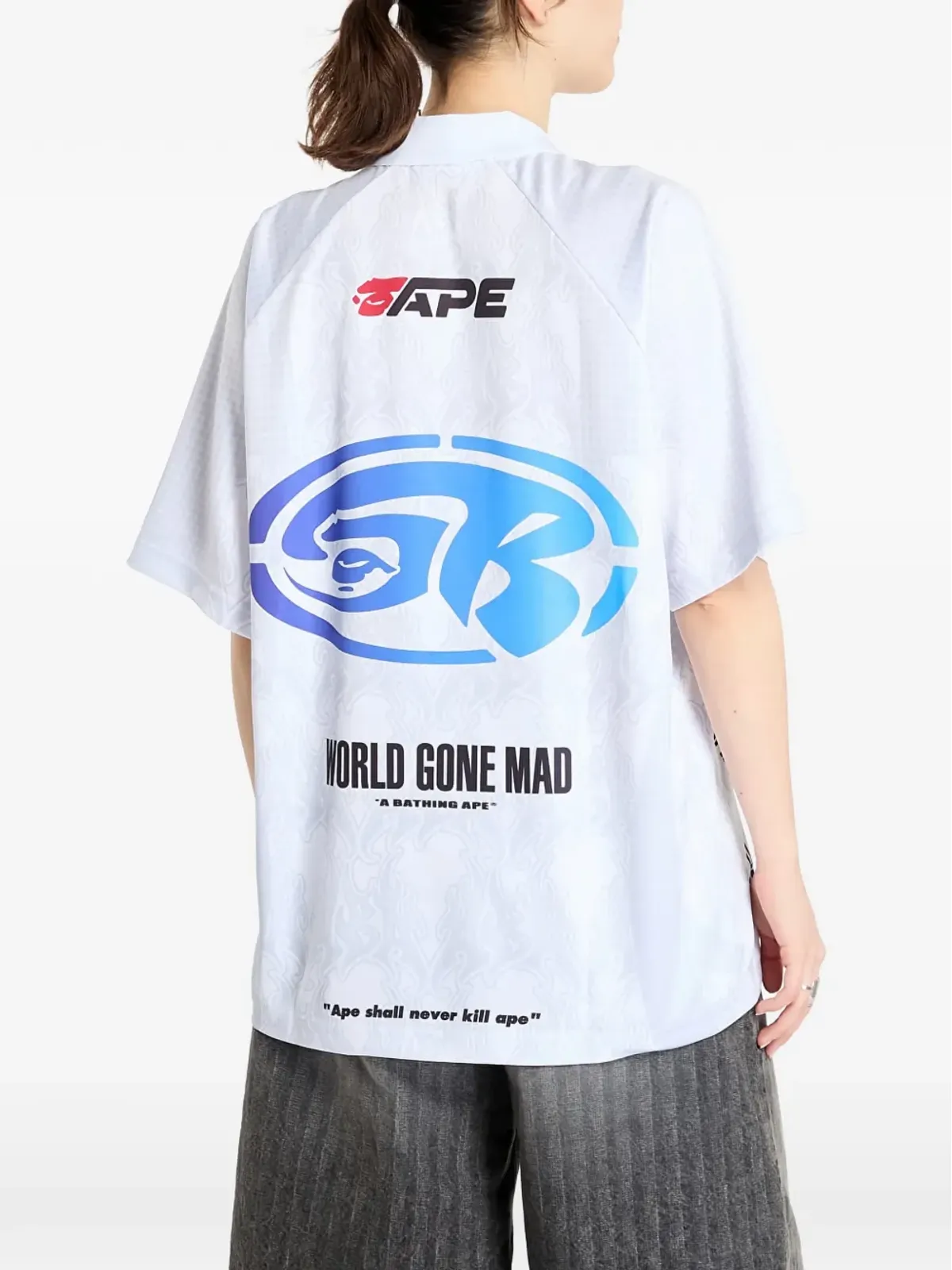 A BATHING APE® 炎プリント半ジップジャージ - 画像4