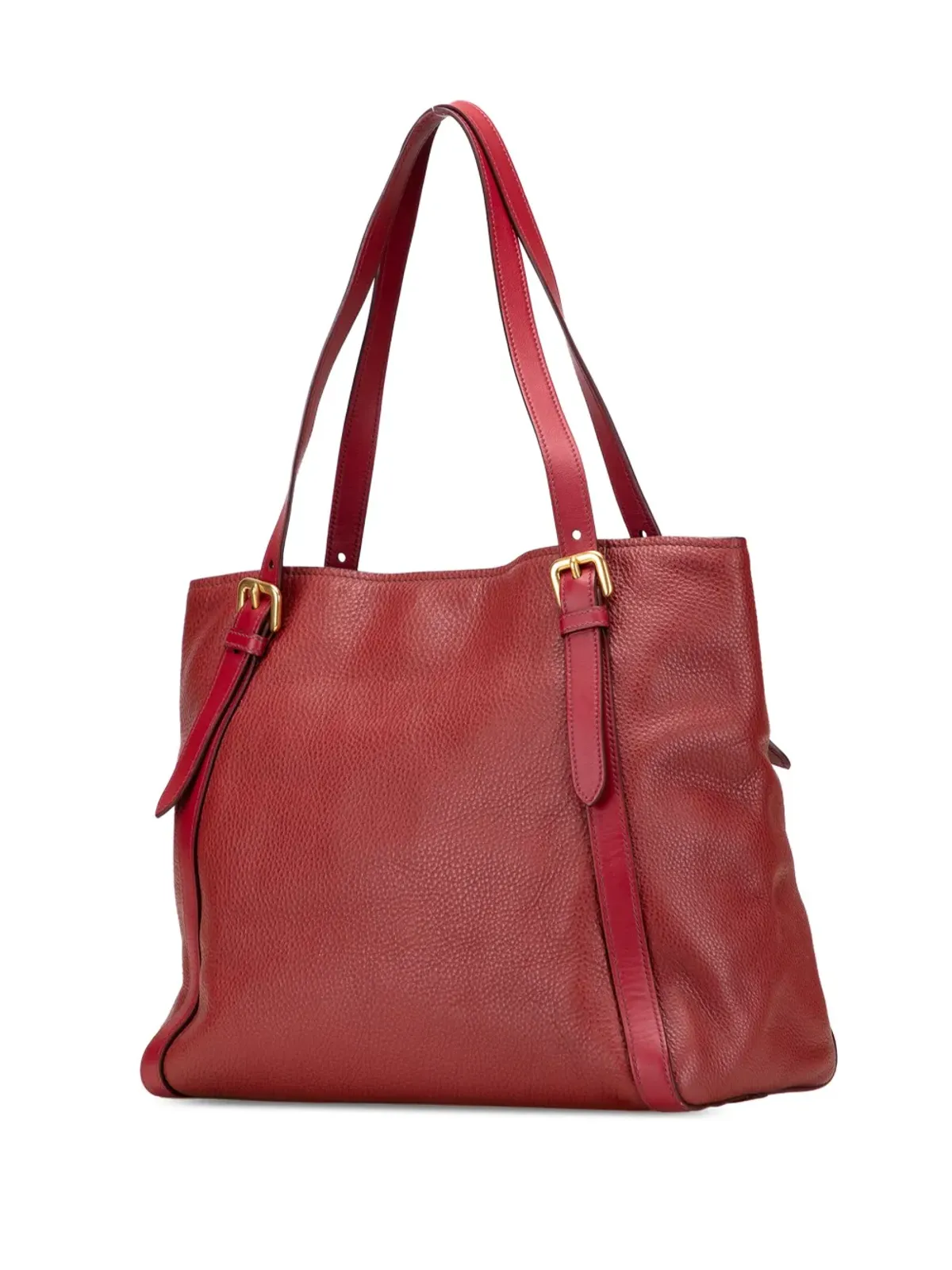 Prada Pre-Owned Vitello Daino ショッピング トートバッグ レッド - 画像3