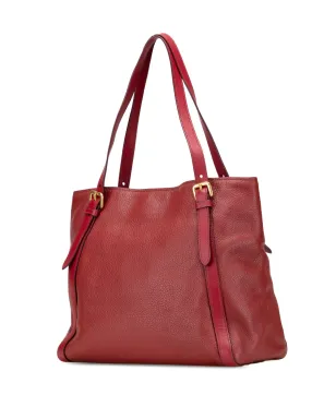 Prada Pre-Owned Vitello Daino ショッピング トートバッグ レッド - サムネイル3