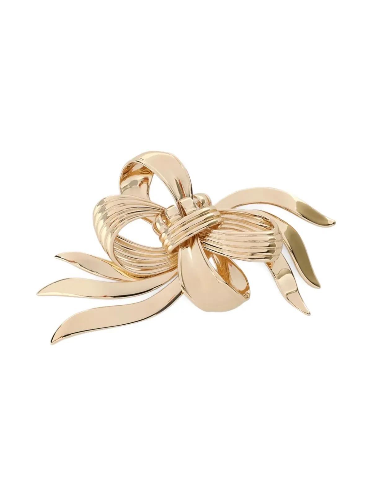 Miu Miu リボンモチーフ ブローチ - Gold - 画像1
