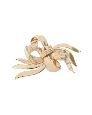 Miu Miu リボンモチーフ ブローチ - Gold - サムネイル1