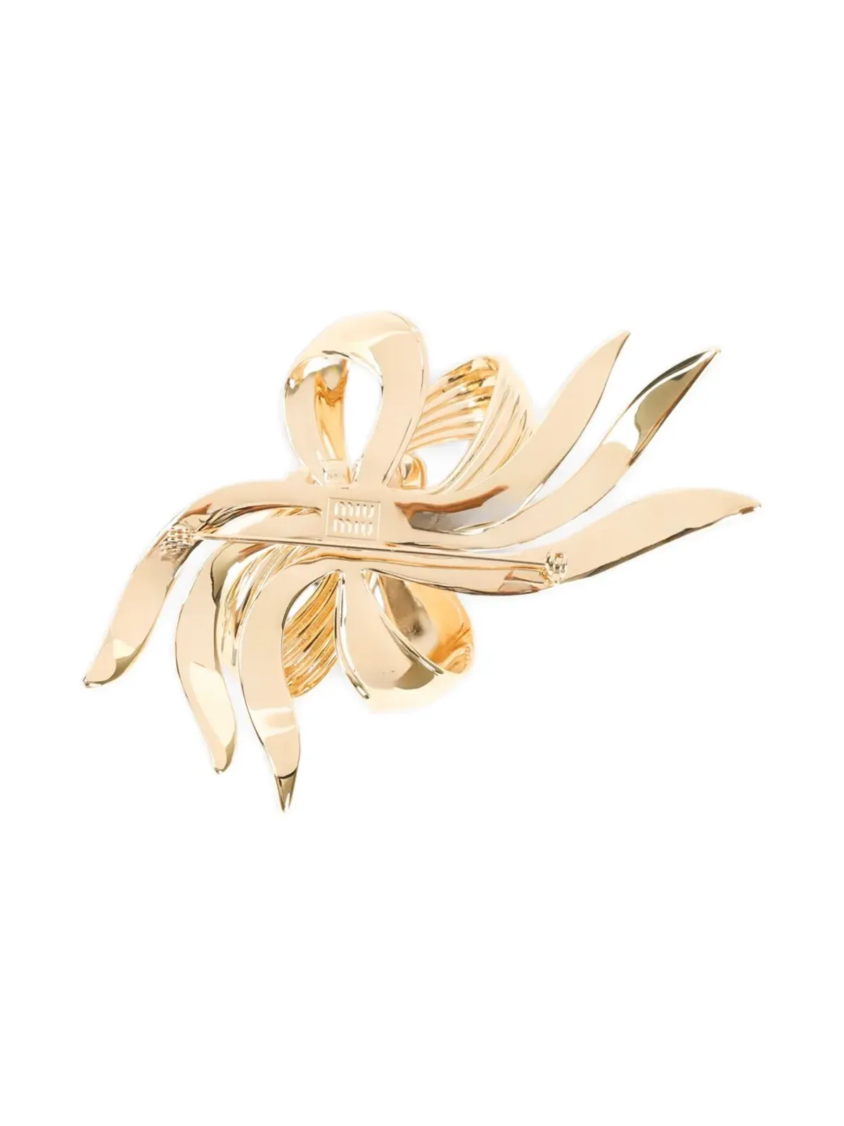 Miu Miu リボンモチーフ ブローチ - Gold - 画像2