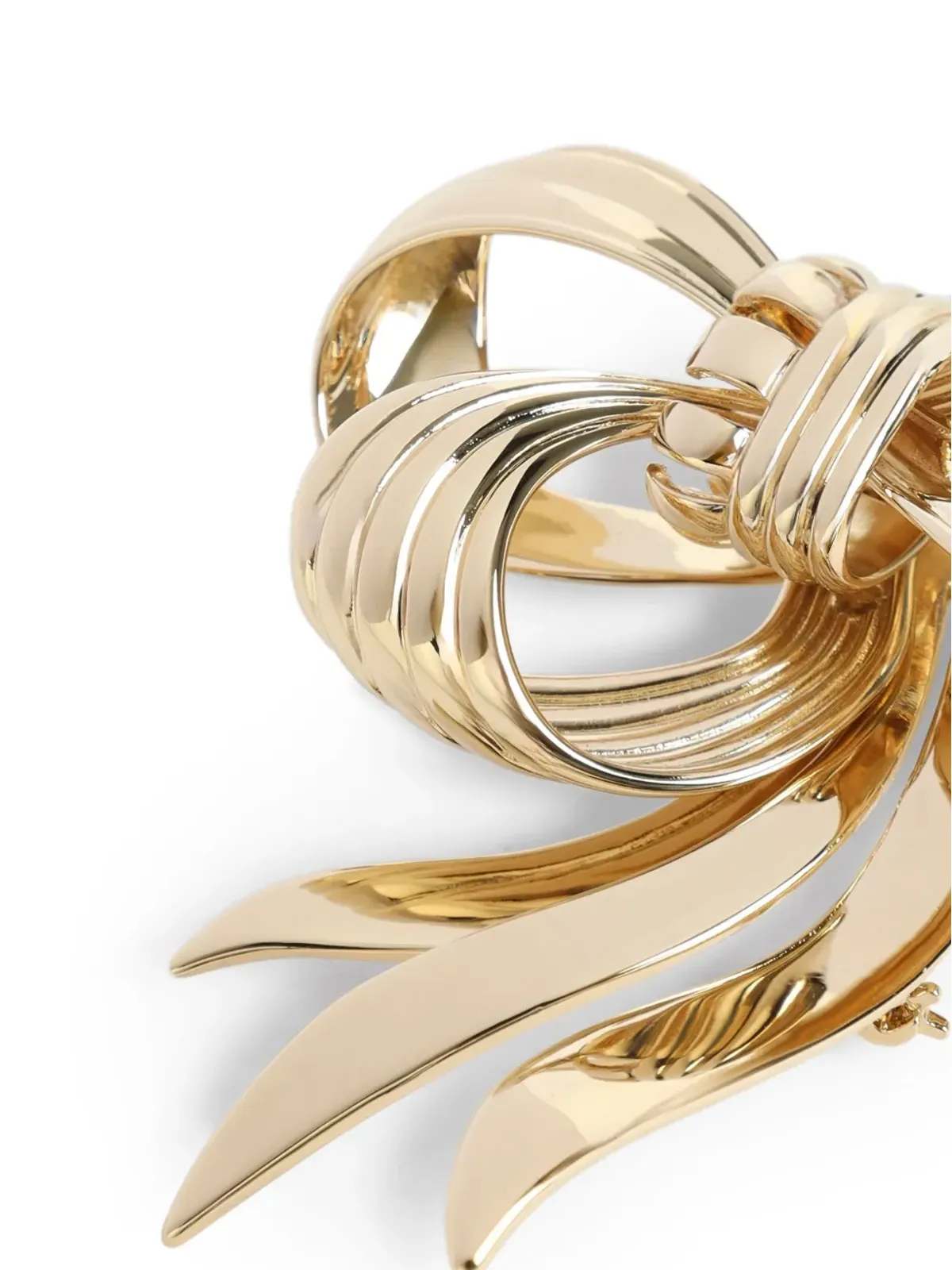 Miu Miu リボンモチーフ ブローチ - Gold - 画像3