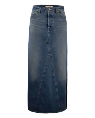 Levi's アイコン デニムスカート ブルー - サムネイル1