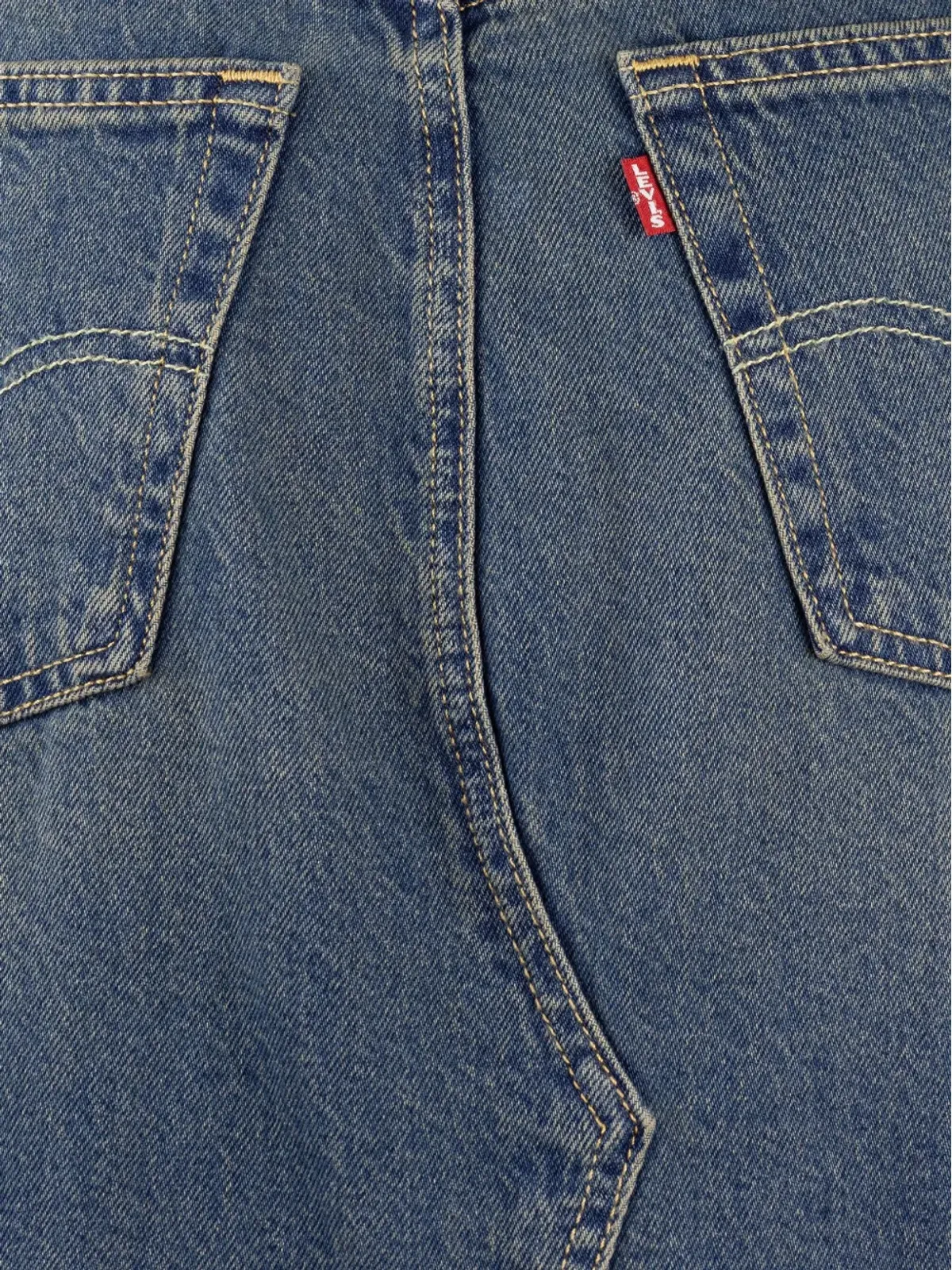 Levi's アイコン デニムスカート ブルー - 画像3