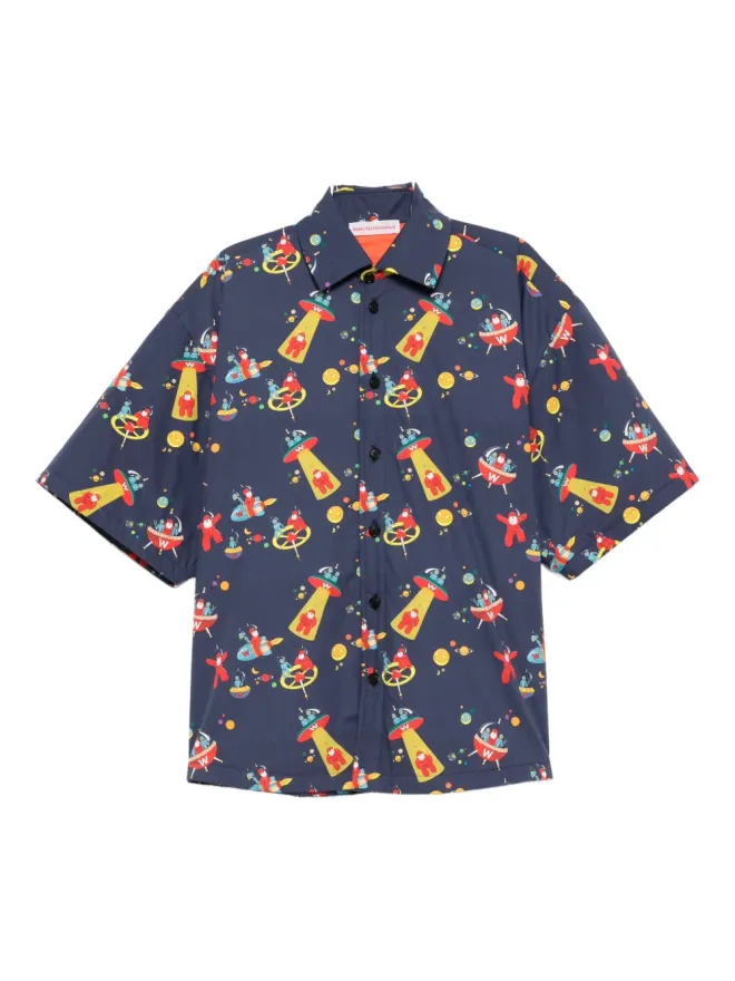 Walter Van Beirendonck Walter Van Beirendonck 全面プリント シャツジャケットの商品画像