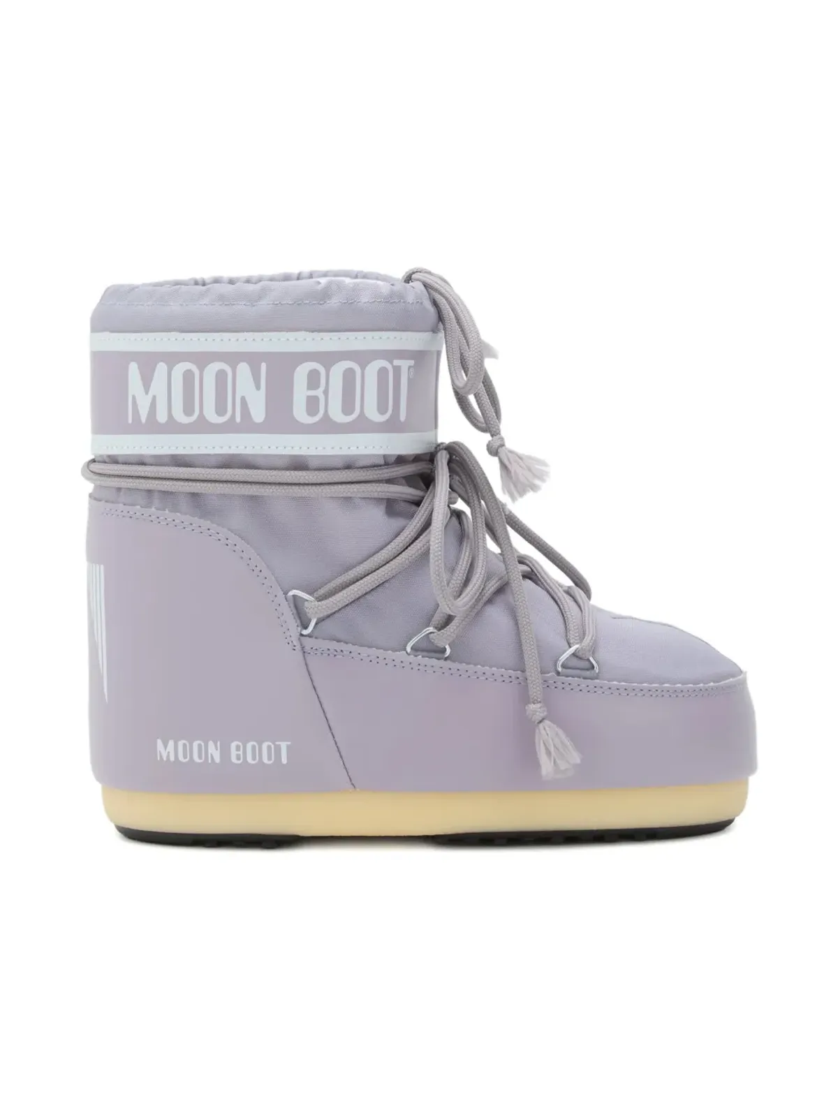 Moon Boot Kids アイコン ロー Lilac ロゴプリント レースアップ ブーツ - 画像1