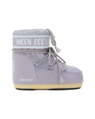 Moon Boot Kids アイコン ロー Lilac ロゴプリント レースアップ ブーツ - サムネイル1