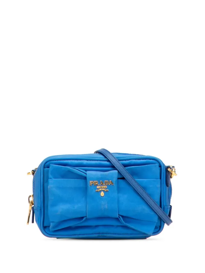 Prada Pre-Owned Prada ビンテージ Tessuto Fiocco Bow クロスボディバッグ - ブルーの商品画像