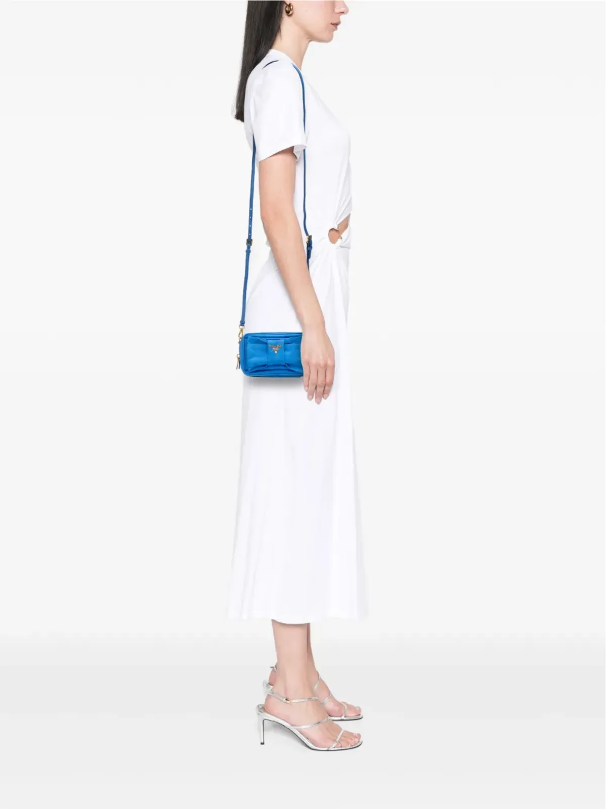Prada ビンテージ Tessuto Fiocco Bow クロスボディバッグ - ブルー - 画像2