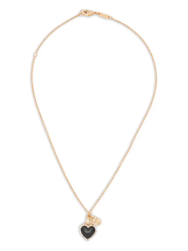 Dolce & Gabbana Dolce & Gabbana クリスタルハートチャームネックレスの商品画像