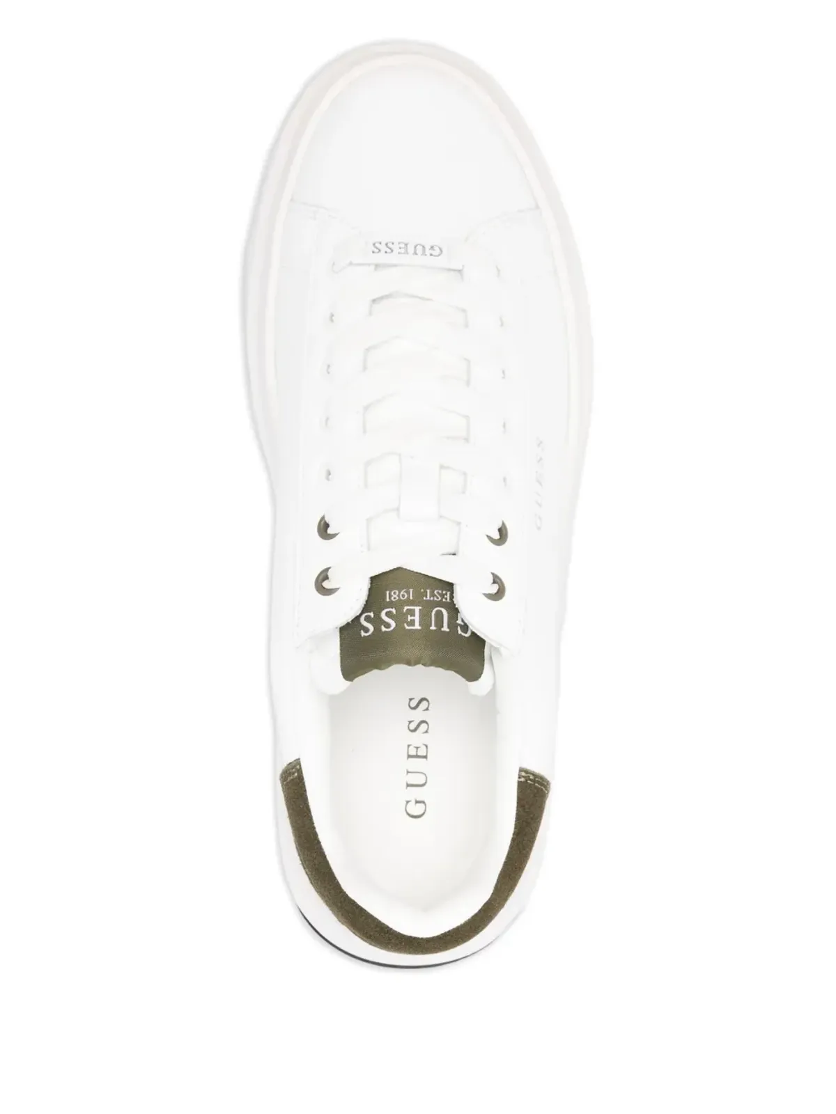 GUESS USA レザー パネルド スニーカー - 画像4