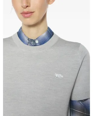 Maison Kitsuné キツネ刺繍入り半袖Tシャツ - サムネイル5
