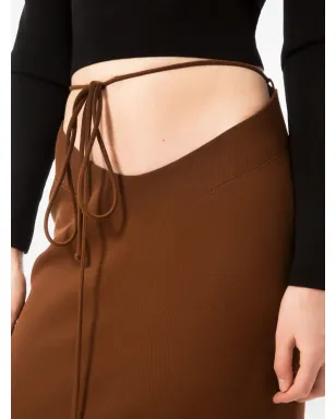 Aleksandre Akhalkatsishvili カットアウトマキシスカート - ブラウン - サムネイル4