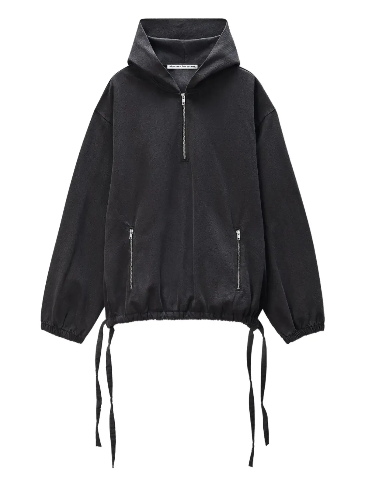 Alexander Wang 半ジップ・ドローストリングウェスト フーディ - 画像1
