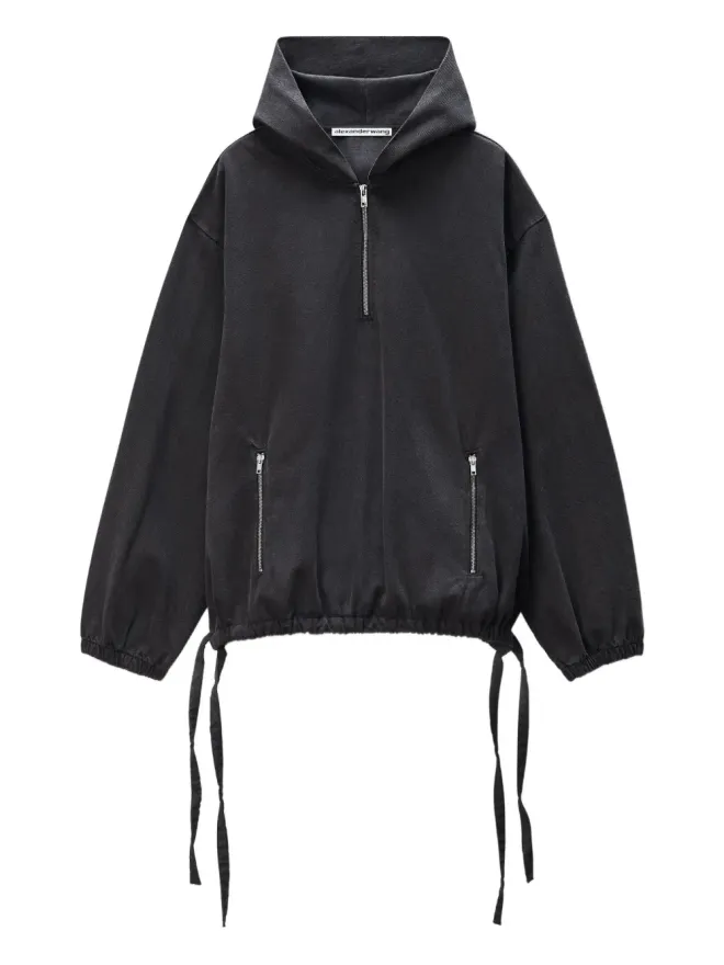 Alexander Wang Alexander Wang 半ジップ・ドローストリングウェスト フーディの商品画像
