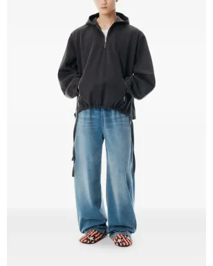 Alexander Wang 半ジップ・ドローストリングウェスト フーディ - サムネイル2