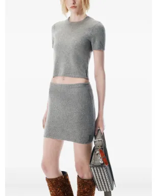 Alexander Wang リブ編みミニスカート - グレー - サムネイル5