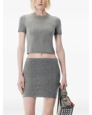 Alexander Wang リブ編みミニスカート - グレー - サムネイル4