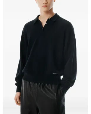 Alexander Wang ロゴパッチ長袖ポロシャツ - サムネイル5