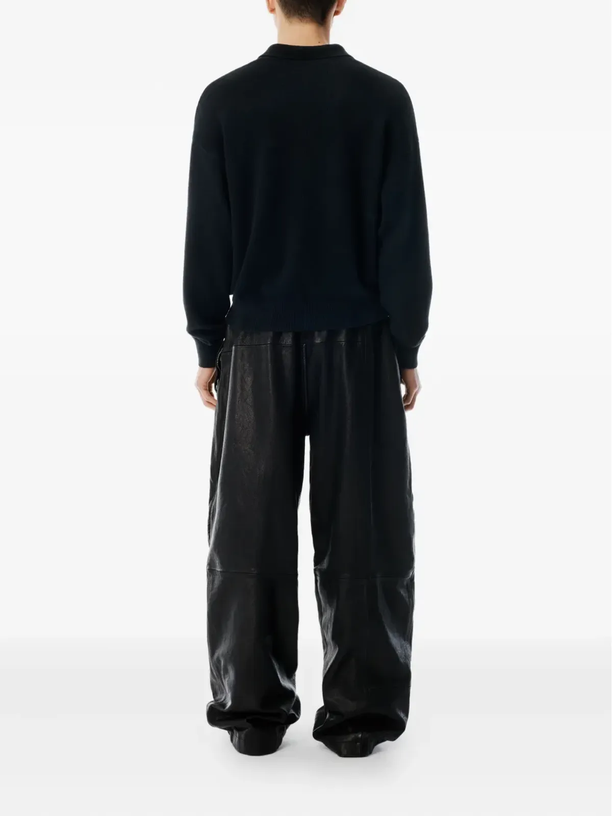 Alexander Wang ロゴパッチ長袖ポロシャツ - 画像3