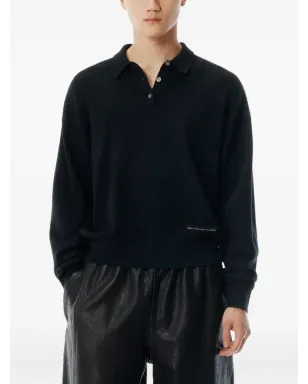 Alexander Wang ロゴパッチ長袖ポロシャツ - サムネイル4