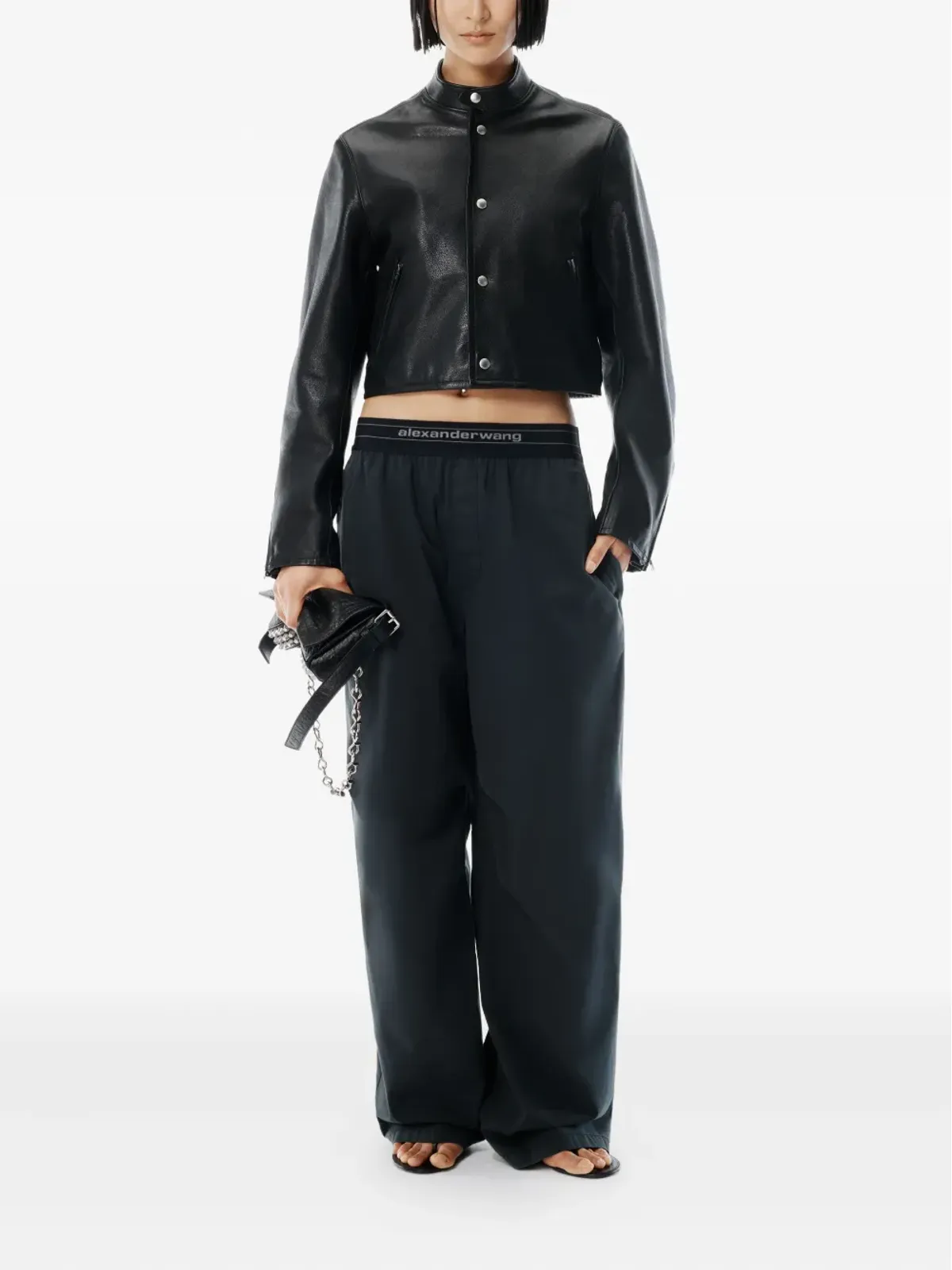 Alexander Wang ロゴウェストバンド トラウザーズ - 画像2