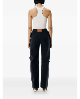 Alexander Wang フロート フレイド・シーム デニムジーンズ ブラック - サムネイル3